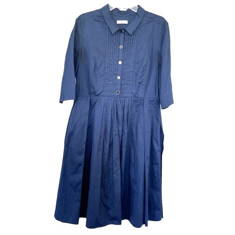 prada blue shirtwaist|Light Blue Printed poplin dress .